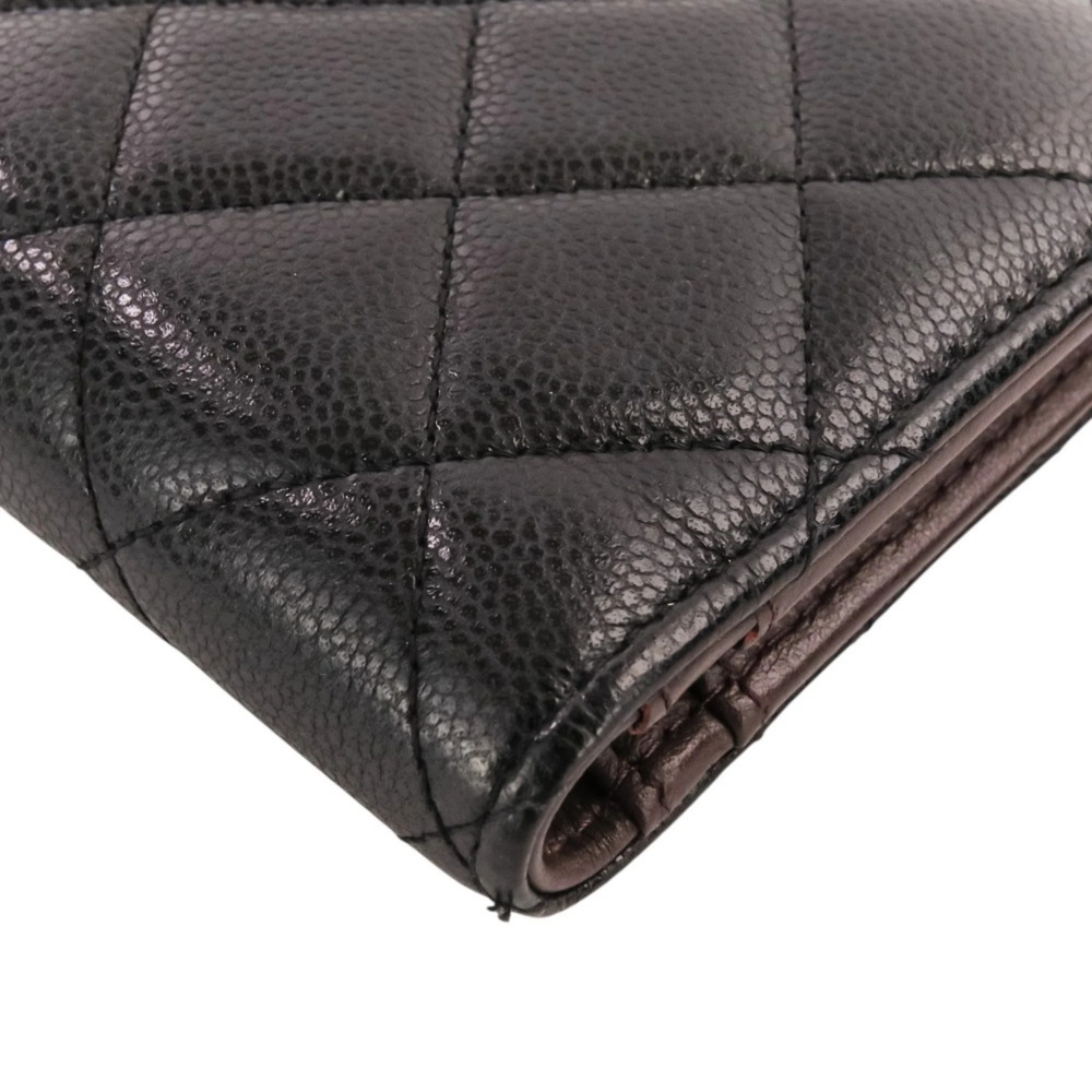 CHANEL Black Caviar Leather Logo Wallet - Picture 13 of 16